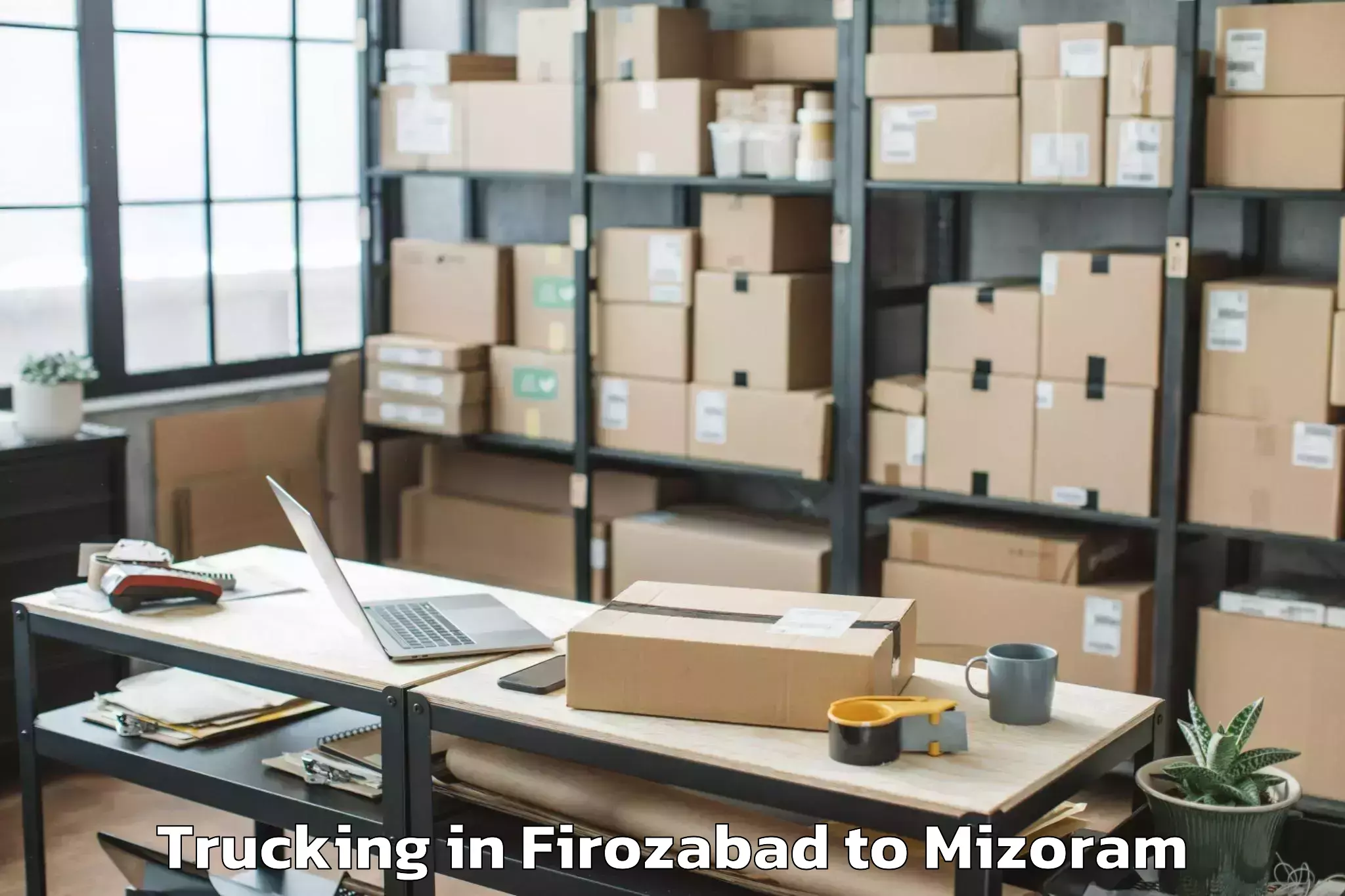 Expert Firozabad to Lawngtlai Trucking